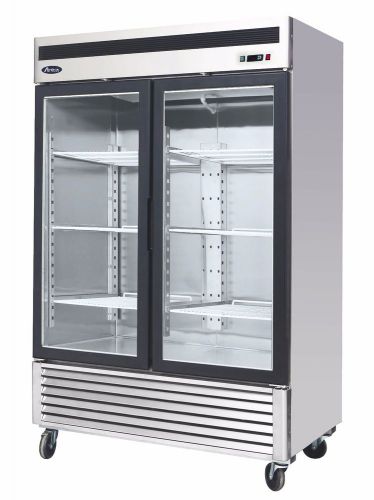 ATOSA MCF8707 GLASS DOOR MERCHANDISER STAINLESS STEEL COMMERCIAL REFRIGERATOR