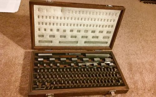 Mitutoyo gauge block set with wood case for sale