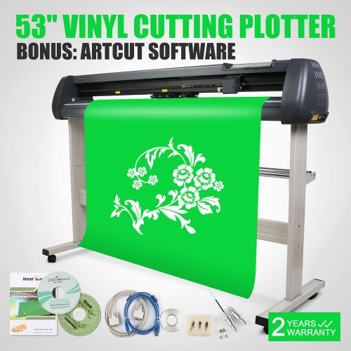 53&#034; VINYL CUTTING PLOTTER ARTCUT SOFTWARE HEAT-TRANSFER 3D-SHADOW WISE CHOICE