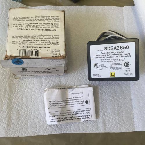 SQUARE D SDSA3650 Load Center SPD T1 SDSA 40KA 600V MAX 3P4W