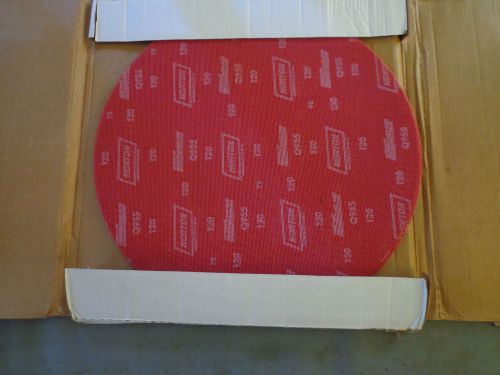 NORTON 10PK RED HEAT 20&#034; HARD WOOD FLOOR SANDER DISC MESH SCREENS 120 GRIT 26312