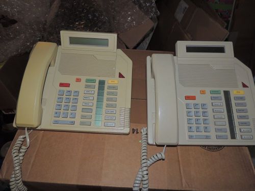 2 Nortel Ameritech Ash Nortel M5316  Phone w/Desk Stands