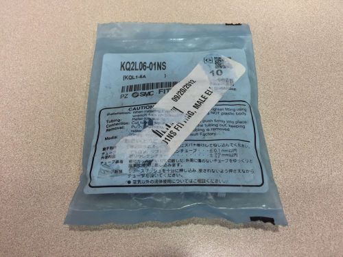 (10) FACTORY SEALED! SMC FITTINGS KQ2L06-01NS KQ2L0601NS