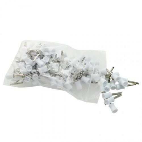 100 PCS Dental Polishing Polish Prophy Cup Brush 4 Webbed White Color Latch Type