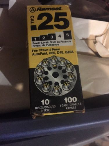 Ramset .25 Cal Disc Loads Discs/Box 9 Loads/Disc 4D60