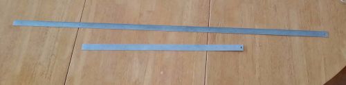 36&#034; Scherr Tumico Rule &amp; 18&#034; Starrett No. C305R Tempered Satin Chrome Finish