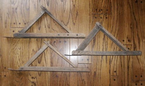 LOT of 3 Adjustable Hardwood  Roof Brackets  12-Inch