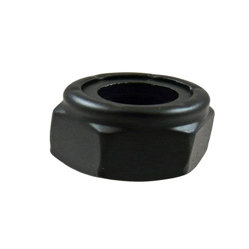 5 Black 1/4-20 Screw Size, 7/16&#034; Width, 13/64&#034; Height Nylon Insert Jam Lock Nuts