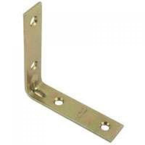 Stanley Hardware 3-Inch Corner Brace, Satin Brass, 4-Pack #802221