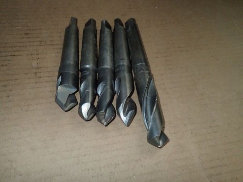 5 Pc Morse Taper #3 Short Drill Bits 27/32&#034; 59/64&#034; 31/32&#034; 1-1/64&#034; 1-1/16&#034; MT3 3M