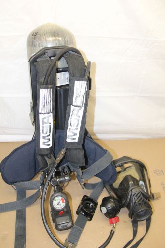 MSA Ultralite MMR 2000 Firehawk II SCBA Harness w/ 2010 4500PSI Carbon Bottle