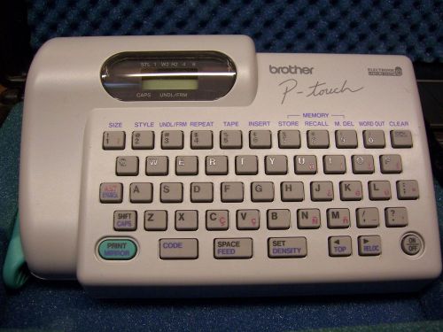 Brother P-Touch PT-12 Label Maker w/ Original Case 5 Color Tapes