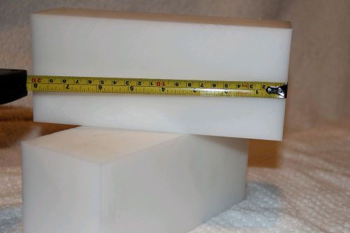 3.5&#034; delrin acetal white plastic 3&#034;x8&#034; qty 2 cnc millstock for sale