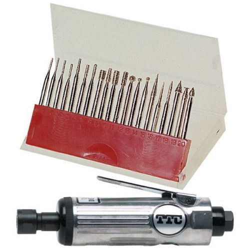 Ttc 85-100-003 air die grinder plus 20 piece diamond mounted point set for sale