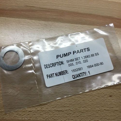 PUMP PARTS P/N 1552561 SHIM SET 1.38 X .88SS .005,.010,.020