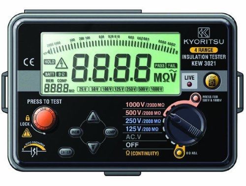 Kyoritsu 3021 advanced digital insulation and continuity tester, for sale