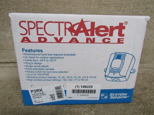 System sensor honeywell p2rk 2w horn/strobe outdoor exterior rated wall red for sale