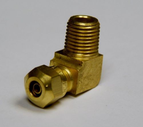 Brass fittings: dot air brake male elbow, tube od 1/4&#034; male pipe 3/8&#034;, qty. 50 for sale