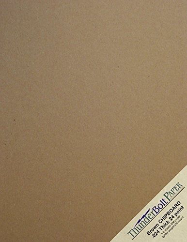 ThunderBolt Paper 100 Sheets Chipboard 24pt (point) 8.5 X 11 Inches Light Medium