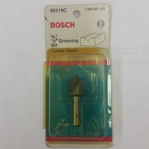 BOSCH 85219C 9/16 &#034;V&#034; GROOVING BIT 2 FLUTE  CARBIDE FREE SHIP USA