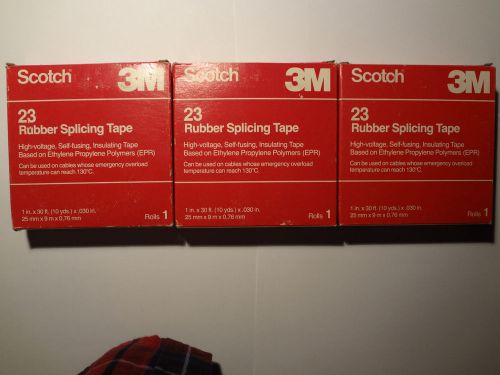 LOT OF THREE (3) SCOTCH 23 RUBBER SPLICING TAPE