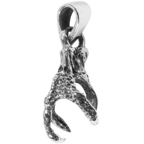 Bird Talon Silver Pendant Necklace Sterling Silver Jewelry