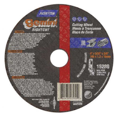 Type 01 Flat Cut-Off Wheels - 4 x 3/32 x 5/8gemini rightcut [Set of 10]