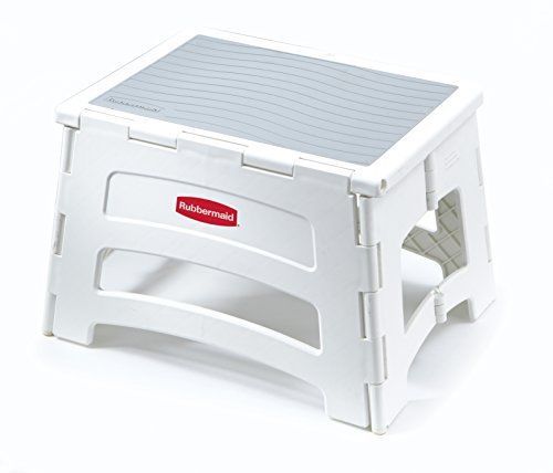 New rubbermaid folding 1 step plastic stool free shipping for sale