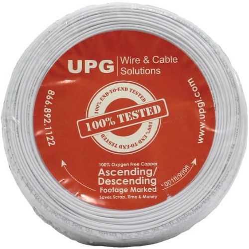 UPG 77021 Solid 22-Gauge 2-Conductor Alarm White Cable Speedbag - 500ft