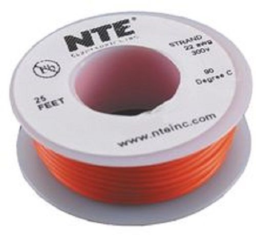 NTE WA06-03-10 Hook Up Wire Automotive Type 6 Gauge Stranded 10 FT ORANGE