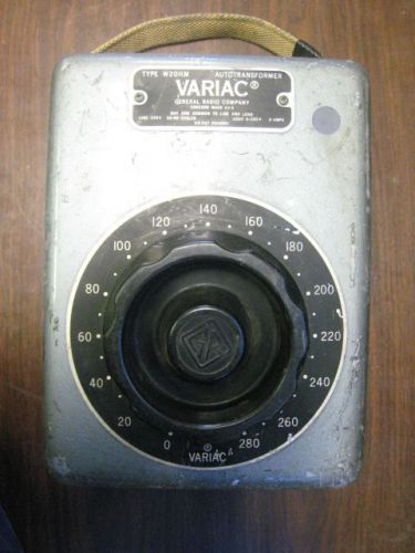 GENERAL RADIO COMPANY VARIAC TYPE W20HM 8A AUTOTRANSFORMER USED FREE SHIPPING