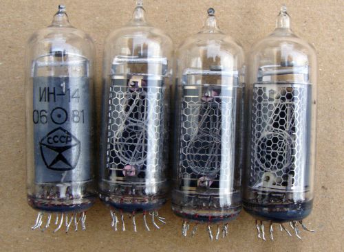 4pcs IN-14 RUSSIAN NIXIE TUBES USSR NIXIES ??-14 74141