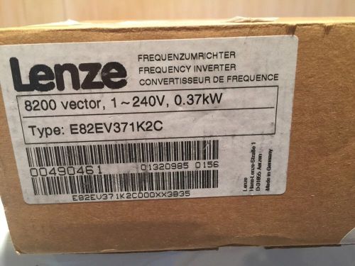 Lenze E82EV371K2C Frequency Converter Drive, 8200 VECTOR, 240V *NEW, PRISTINE*