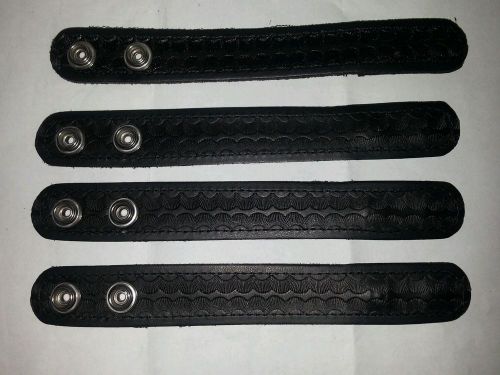 G&amp;G #K76WHS Belt Keeper Basketweave Hidden Snap Set of 4