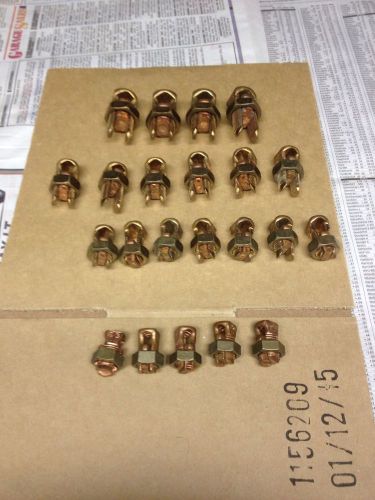 Burndy KS25,KS22,KS20,RKS Split Bolt Connectors Mixed lot 22 pcs. New