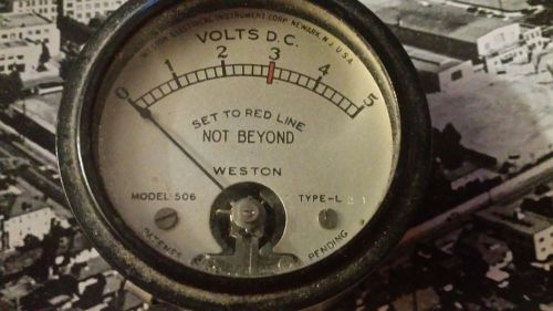 Vintage Weston Model 506 DC VOLTS Type L, Very Good Condition