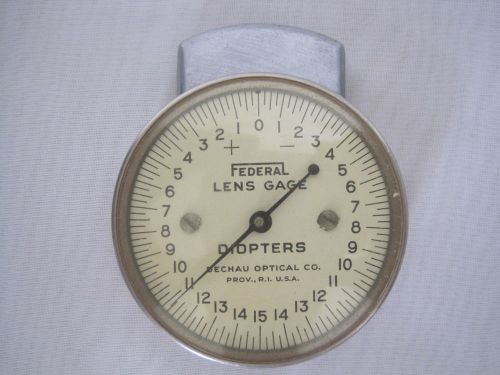 Federal Lens Gage DIOPTERS U.S.A. Gauge