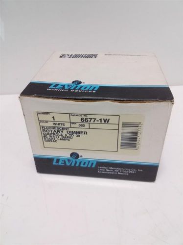 LEVITON 40W 120VAC FLUORESCENT ROTARY DIMMER 6677-1W