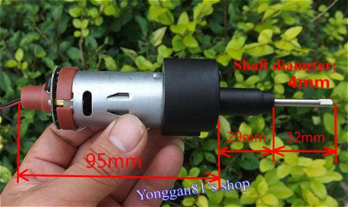 V DC Gear Motor 390 Geared Motor 1500rpm Long Axis DIY for Juice mixer