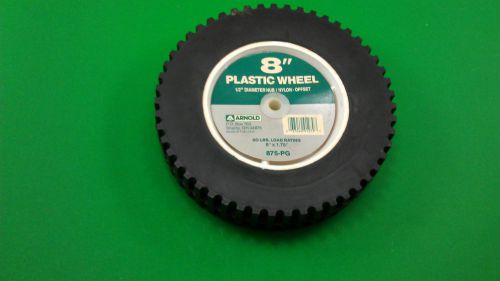 8&#034; PLASTIC WHEEL,  1/2 &#034; DIAMETER HUB/NYLON -OFFSET