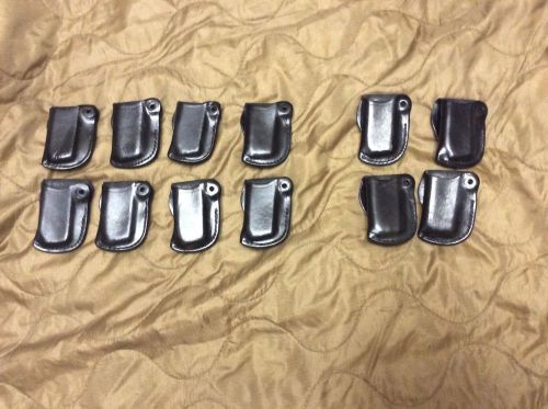 12 Lot Military Surplus DeSantis Leather A49 Pistol Belt Single Magazine Pouch