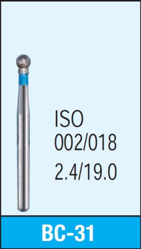 Mani dia-burs bc-31 ball collar type standard grit dental diamond burs 30 pcs for sale