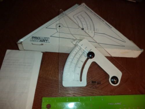 ProArt 8&#034; Adjustable Trigonometric Triangle Protractor w/ Instructions, D8