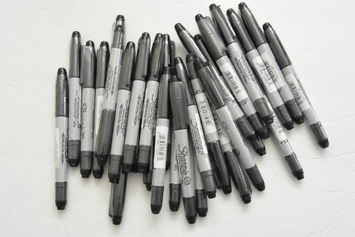 New Lot 30 Sharpie Permanent Black Markers Fine/Ultra Fine Twin Tip