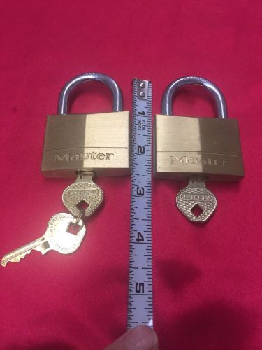 MASTER LOCK Padlock,  5 Pin, Brass Color