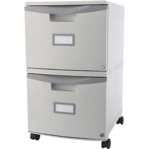 Storex 2 Drawer Mobile File Cabinet Lock Legal Letter Home Filing Storage