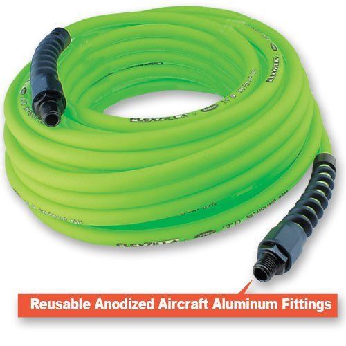 Legacy hfzp1425yw2 flexzilla pro 1/4&#034; x 25&#039; zillagreen air hose (1/4&#034;mnpt ends) for sale