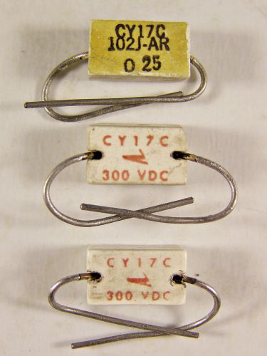 4 Vitramon CY17C 1000pf 300VDC Porcelain Ceramic Capacitors NOS +/- 5%