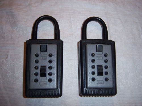 (2) GE SUPRA PUSH BUTTON REALTOR/HOMEOWNER HIDE A KEY ~ LOCK BOX