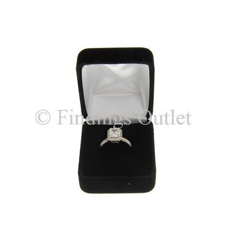 Black Velvet Classic Ring Jewelry Gift Box